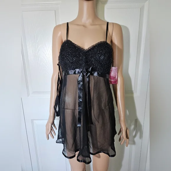 Cinema Etoile | Intimates & Sleepwear | Cinema Etoile Black Slip Dress Size  | Poshmark